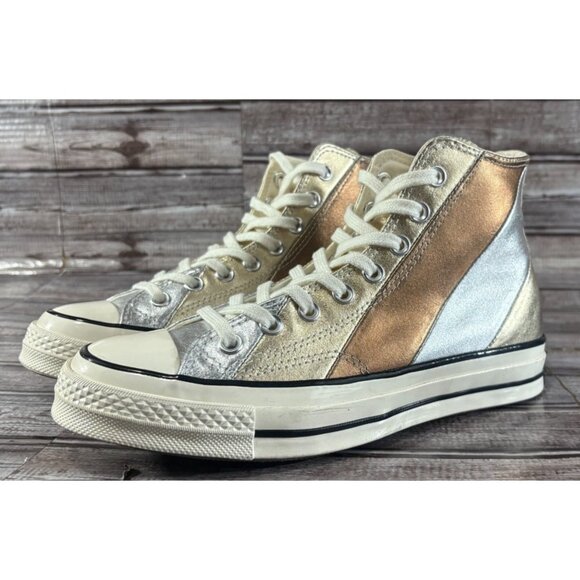 Converse Chuck '70 Hi Metallic Rainbow sneakers shoes Size 6.5 multicolor - Picture 1 of 11